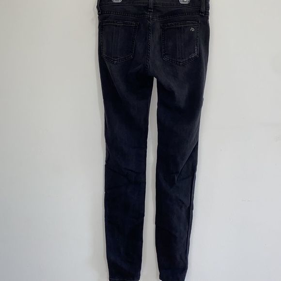 Rag & Bone Black Distressed Skinny Jeans Womens Size‎ 27 - Picture 2 of 5